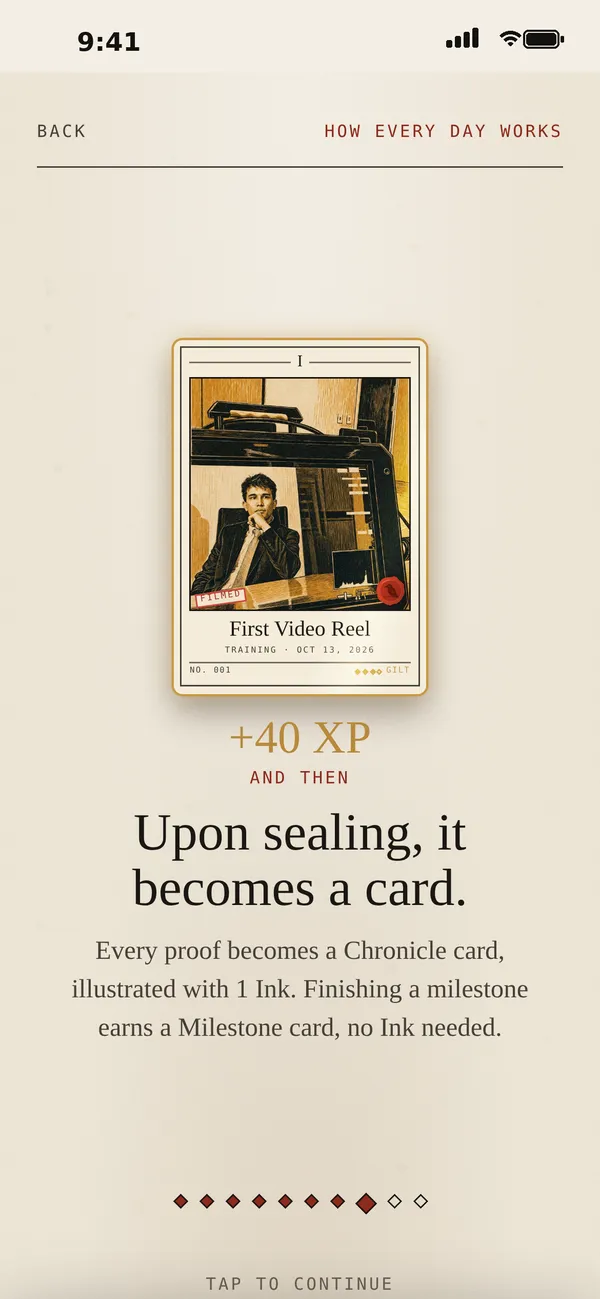 Keep the card screen
